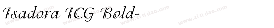 Isadora ICG Bold字体转换